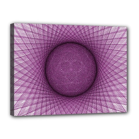 Spirograph Canvas 16  X 12  (framed) by Siebenhuehner