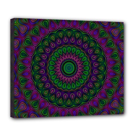 Mandala Deluxe Canvas 24  X 20  (framed) by Siebenhuehner