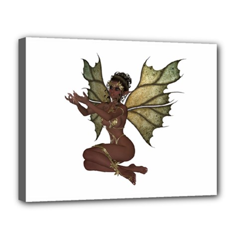 Faerie Nymph Fairy With Outreaching Hands Canvas 14  X 11  (framed) by goldenjackal