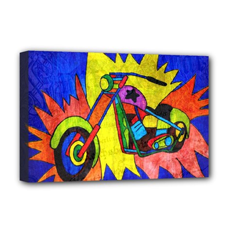 Chopper Deluxe Canvas 18  X 12  (framed) by Siebenhuehner