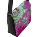 Raspberry Lime Surprise, Abstract Sea Garden  Flap Closure Messenger Bag (Large) View2