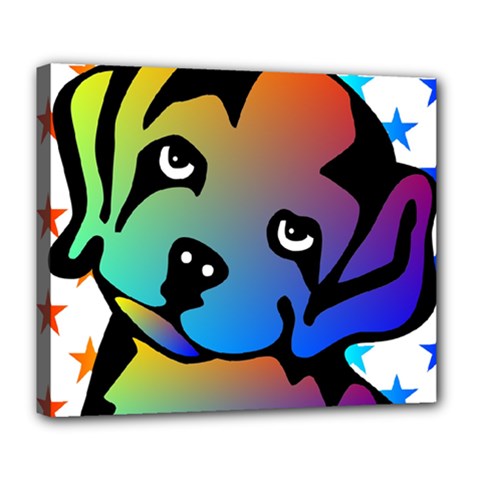 Dog Deluxe Canvas 24  X 20  (framed) by Siebenhuehner