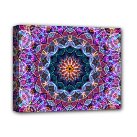Purple Lotus Deluxe Canvas 14  X 11  (framed) by Zandiepants