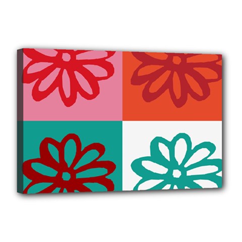 Flower Canvas 18  X 12  (framed) by Siebenhuehner