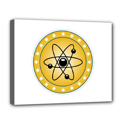 Atom Symbol Deluxe Canvas 20  X 16  (framed) by StuffOrSomething