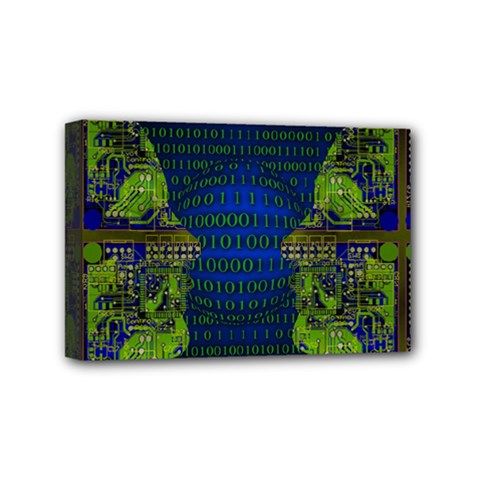Binary Communication Mini Canvas 6  X 4  (framed) by StuffOrSomething