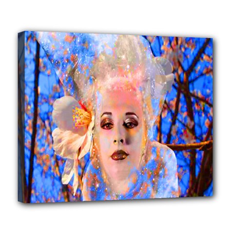 Magic Flower Deluxe Canvas 24  X 20  (framed) by icarusismartdesigns