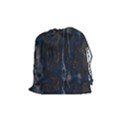 Blue black texture Drawstring Pouch (Medium) View1