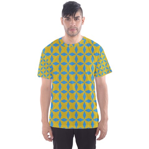 Blue Diamonds Pattern Men s Sport Mesh Tee by LalyLauraFLM