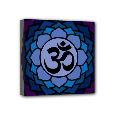 Ohm Lotus 01 Mini Canvas 4  X 4  (framed) by oddzodd