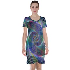 Psychedelic Spiral Short Sleeve Nightdress by StuffOrSomething