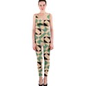 Brown green rectangles pattern OnePiece Catsuit View1