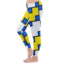 Yellow and blue squares pattern  Winter Leggings View2