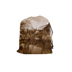 Native American Drawstring Pouch (medium) by boho