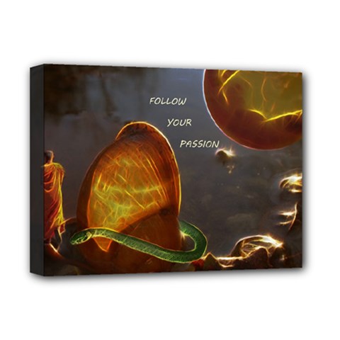 Follow Your Passion Deluxe Canvas 16  X 12  (framed)  by lucia