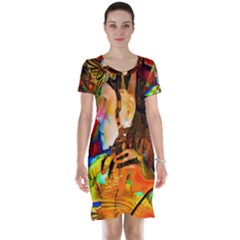 Robot Connection Short Sleeve Nightdress by icarusismartdesigns