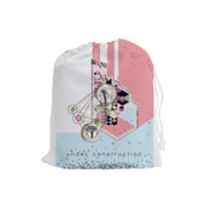 Under Construction Drawstring Pouches (large)  by infloence