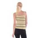 Fancy Tribal Border Pattern Beige Spaghetti Strap Tops View2