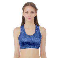 Sparkling Glitter Blue Women s Sports Bra With Border by ImpressiveMoments