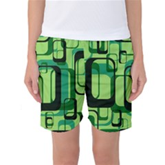 Retro Pattern 1971 Green Women s Basketball Shorts by ImpressiveMoments