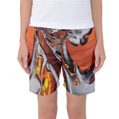 Special Fractal 24 Terra Women s Basketball Shorts by ImpressiveMoments