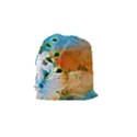 Wonderful Flowers In Colorful And Glowing Lines Drawstring Pouches (Small)  View2