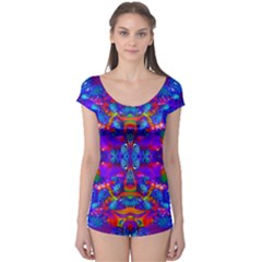 Abstract 4 Short Sleeve Leotard by icarusismartdesigns