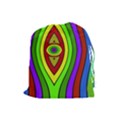 Colorful symmetric shapes Drawstring Pouch View1