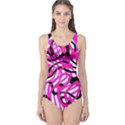 Ribbon Chaos Pink Women s One Piece Swimsuits View1