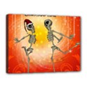 Dancing For Christmas, Funny Skeletons Canvas 16  x 12  View1