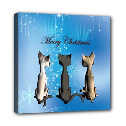 Merry Chrsitmas Mini Canvas 8  X 8  by FantasyWorld7