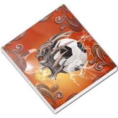 Soccer With Skull And Fire And Water Splash Small Memo Pads by FantasyWorld7