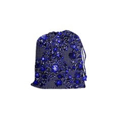 Sci Fi Fantasy Cosmos Blue Drawstring Pouches (small)  by ImpressiveMoments
