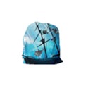 Awesome Ship Wreck With Dolphin And Light Effects Drawstring Pouches (Small)  View2