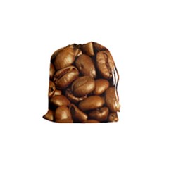 Chocolate Coffee Beans Drawstring Pouches (small)  by trendistuff