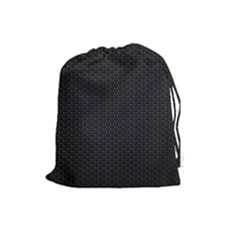 Black Honeycomb Drawstring Pouches (large)  by trendistuff