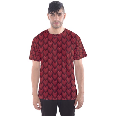 Red Reptile Skin Men s Sport Mesh Tees by trendistuff