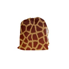 Giraffe Hide Drawstring Pouches (small)  by trendistuff
