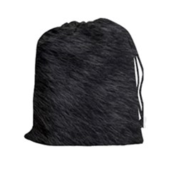 Black Cat Fur Drawstring Pouches (xxl) by trendistuff