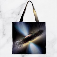 Hidden Black Hole Zipper Grocery Tote Bags by trendistuff