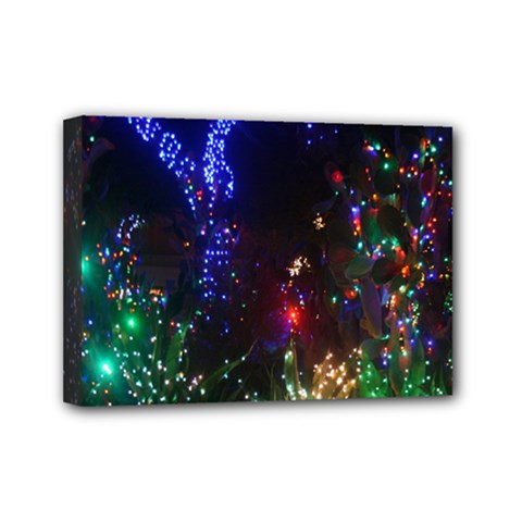 Christmas Lights 2 Mini Canvas 7  X 5  by trendistuff