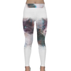 Cat Splash Png Yoga Leggings by infloence