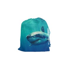 Great White Shark 1 Drawstring Pouches (small)  by trendistuff