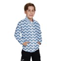 Blue And White Zigzag Wind Breaker (Kids) View1