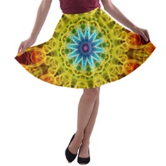 Flower Bouquet A-line Skater Skirt by Zandiepants