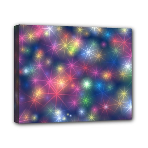 Starlight Shiny Glitter Stars Canvas 10  X 8  by yoursparklingshop