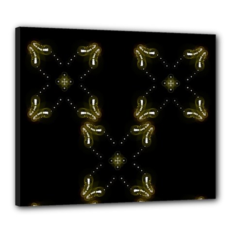 Festive Black Golden Lights  Canvas 24  X 20  by yoursparklingshop
