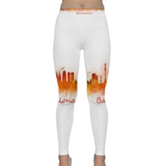 Barcelona City Art Yoga Leggings by hqphoto