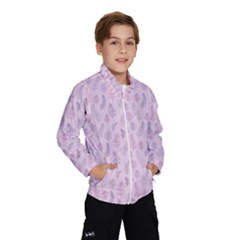Whimsical Feather Pattern, Pink & Purple, Wind Breaker (kids) by Zandiepants