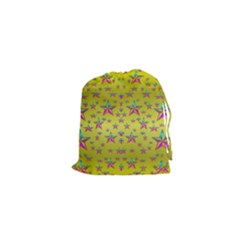 Flower Power Stars Drawstring Pouches (xs)  by pepitasart